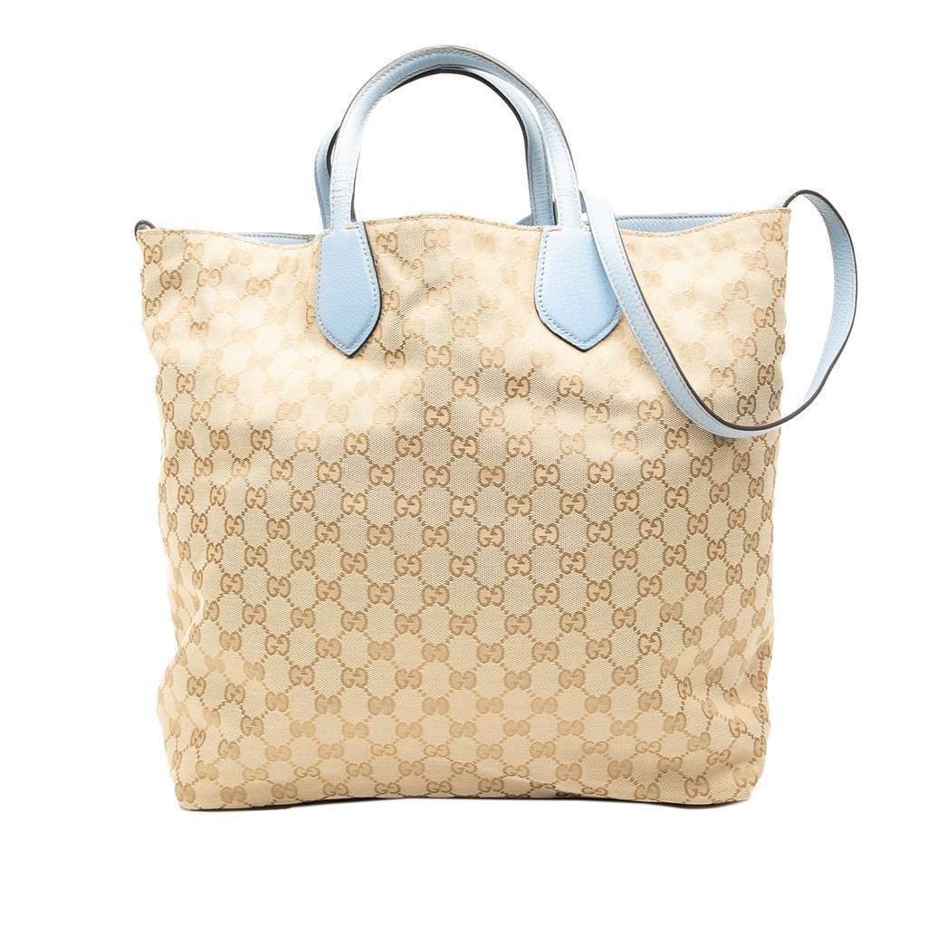 Gucci GG Canvas Reversible Tote Brown Canvas Very good - Front View