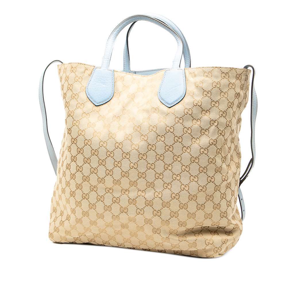 Gucci GG Canvas Reversible Tote Brown Canvas Very good - Back View