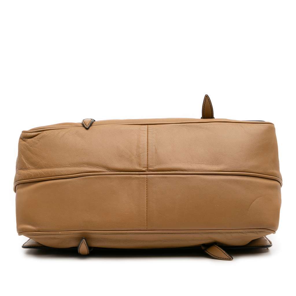 Bottega Veneta Medium Nappa Intrecciato Monaco Satchel Brown Leather Good - Inside View