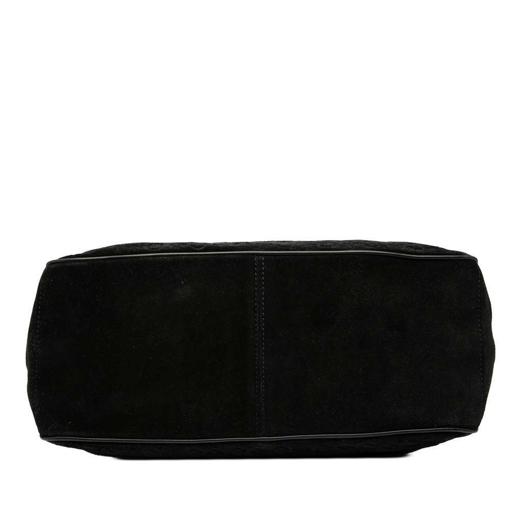 Celine C Macadam Suede Boogie Handbag Black Leather Very good - Inside View