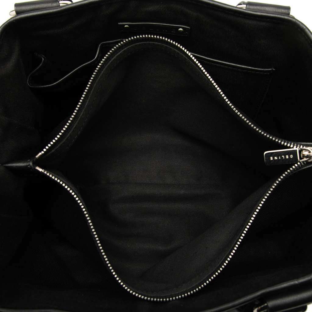 Celine C Macadam Suede Boogie Handbag Black Leather Very good - Model View