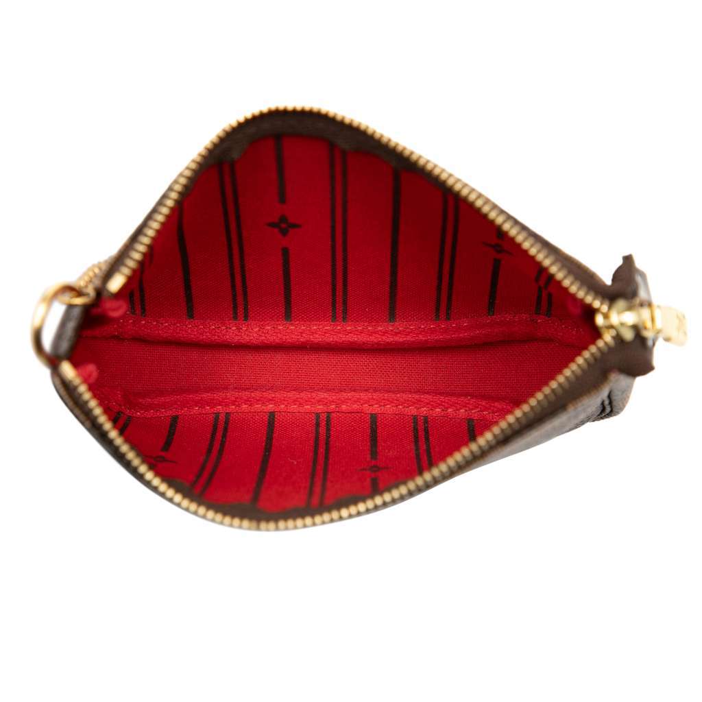 Louis Vuitton Damier Ebene Trunks and Bags Mini Pochette Accessoires Brown Very good - Model View
