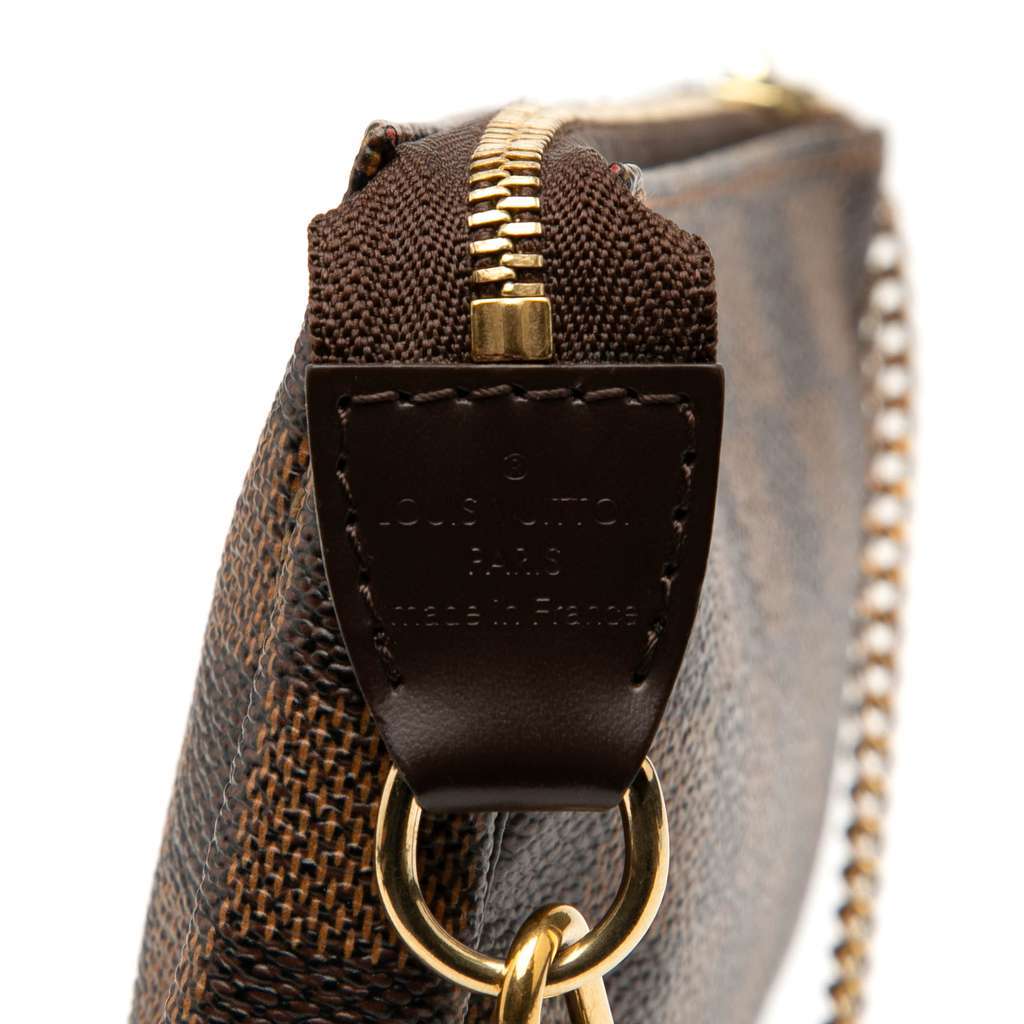 Louis Vuitton Damier Ebene Trunks and Bags Mini Pochette Accessoires Brown Very good - Box View