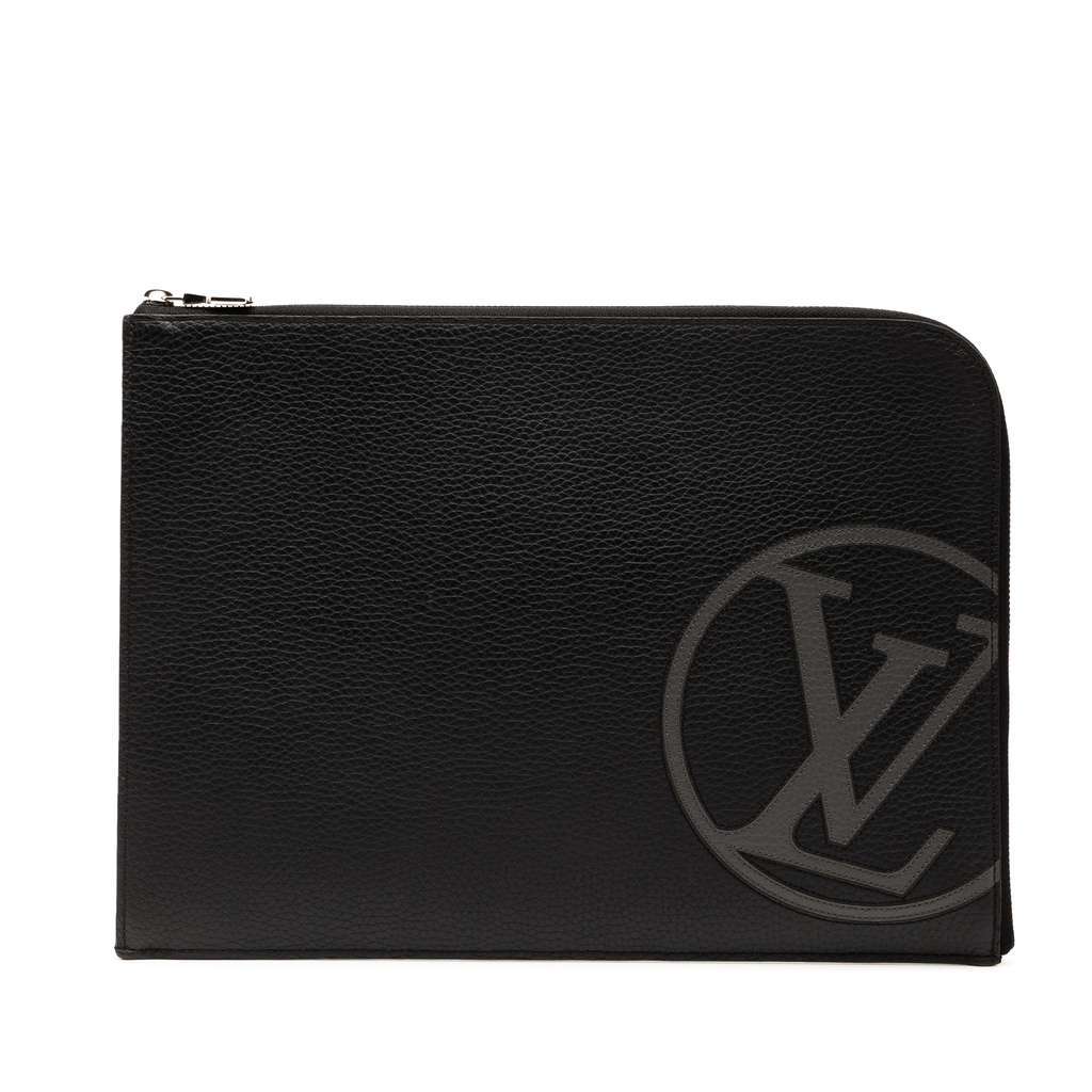 Louis Vuitton Taurillon Initials Circle Pochette Jour GM Black Leather Very good - Front View