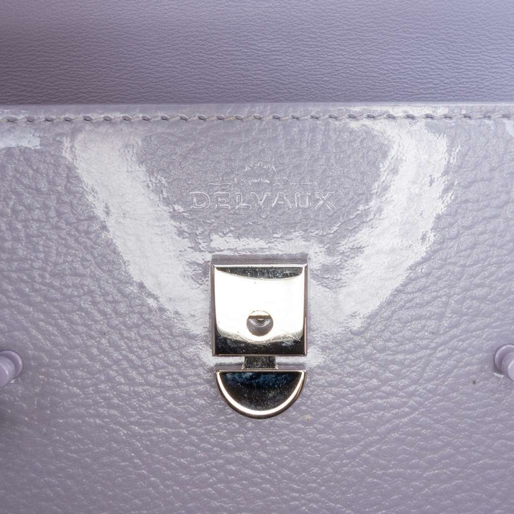 Delvaux Micro Patent Tempete Satchel Purple Leather Very good - Box View