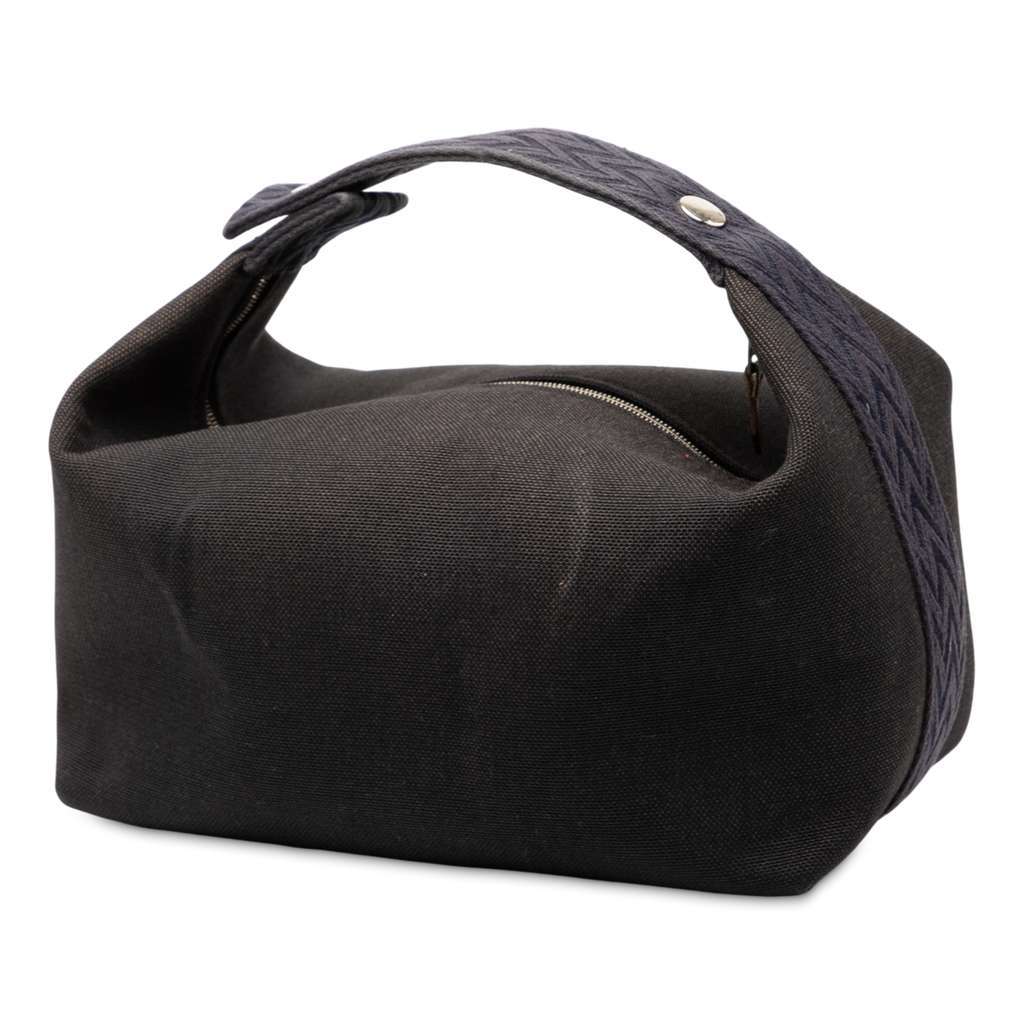 Hermès Large Canvas H Plume Bride A Brac Case Black Canvas Good condition - Back View