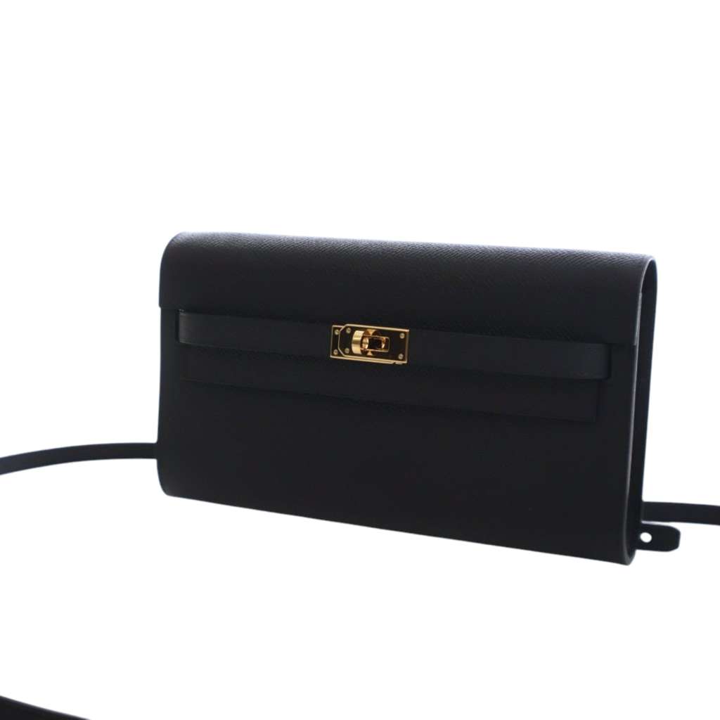 Hermès Epsom Kelly To Go Wallet Black Leather Good condition - Inside View