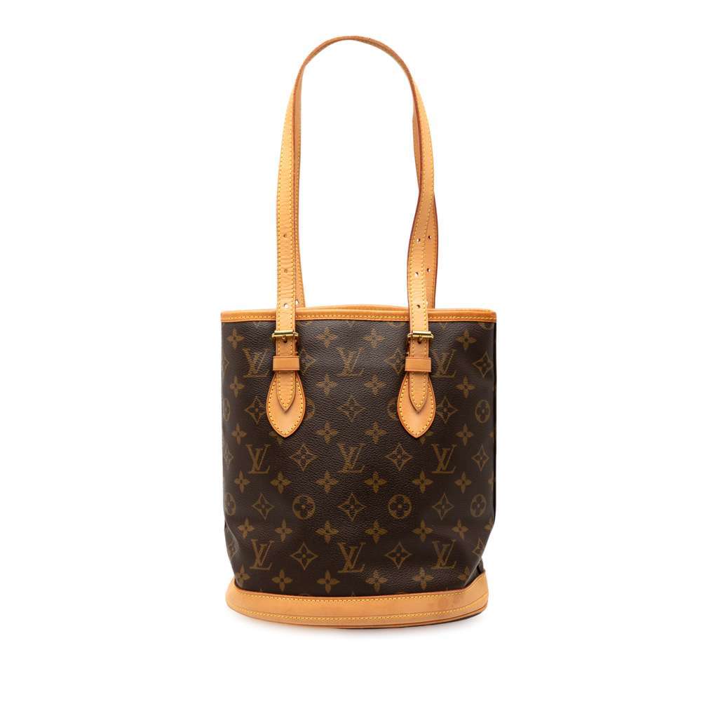 Louis Vuitton Monogram Petit Bucket Brown Good - Front View