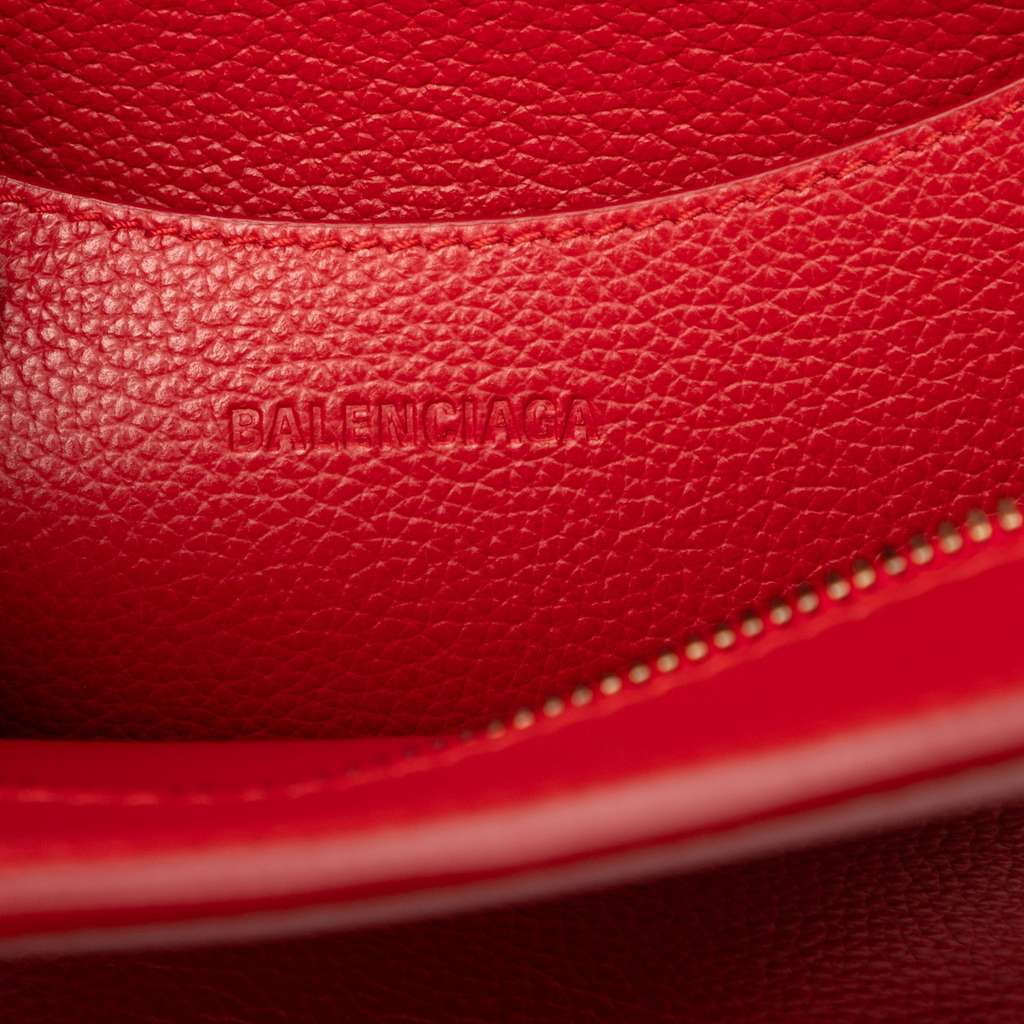 Balenciaga Small Grained Calfskin Motocross Neo Classic City Satchel Red Leather Very good condition - Box View