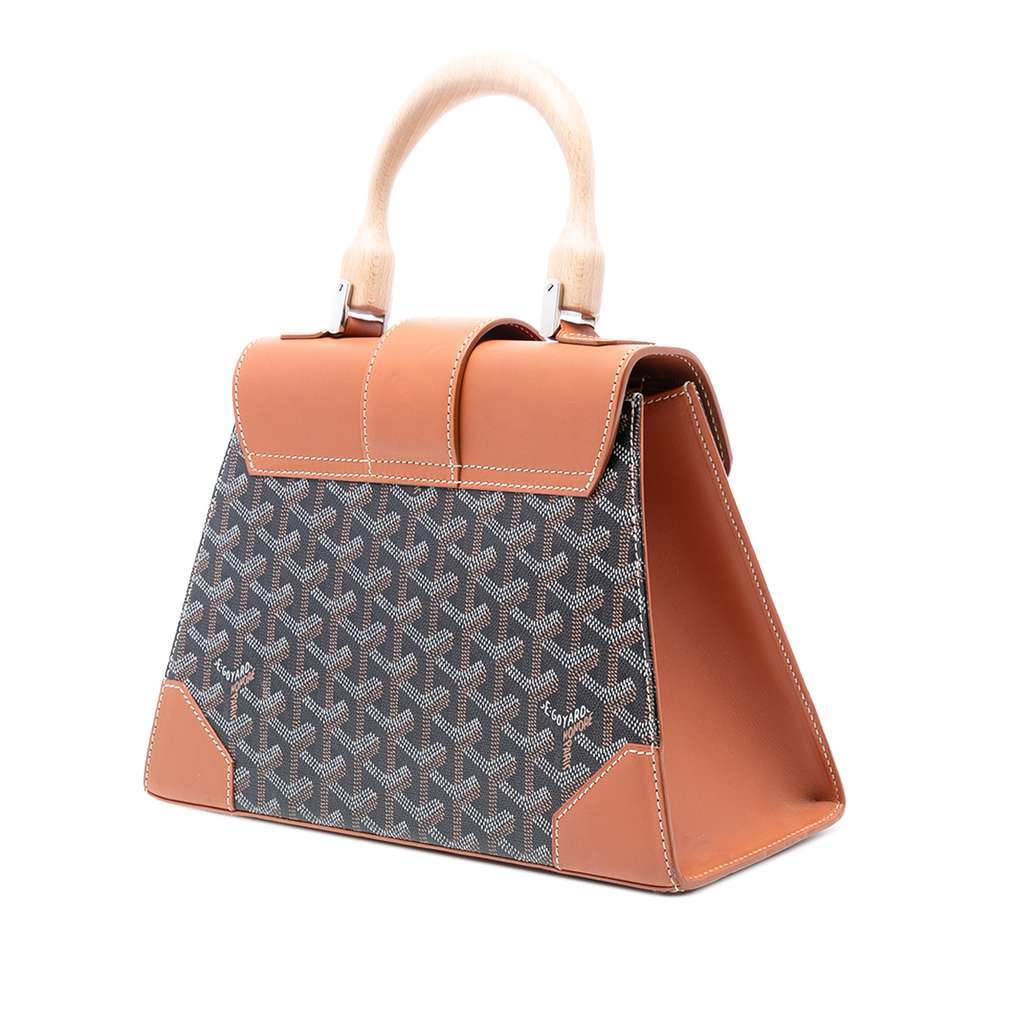 Goyard Goyardine Saigon Structured PM Black Canvas Very good condition - Back View