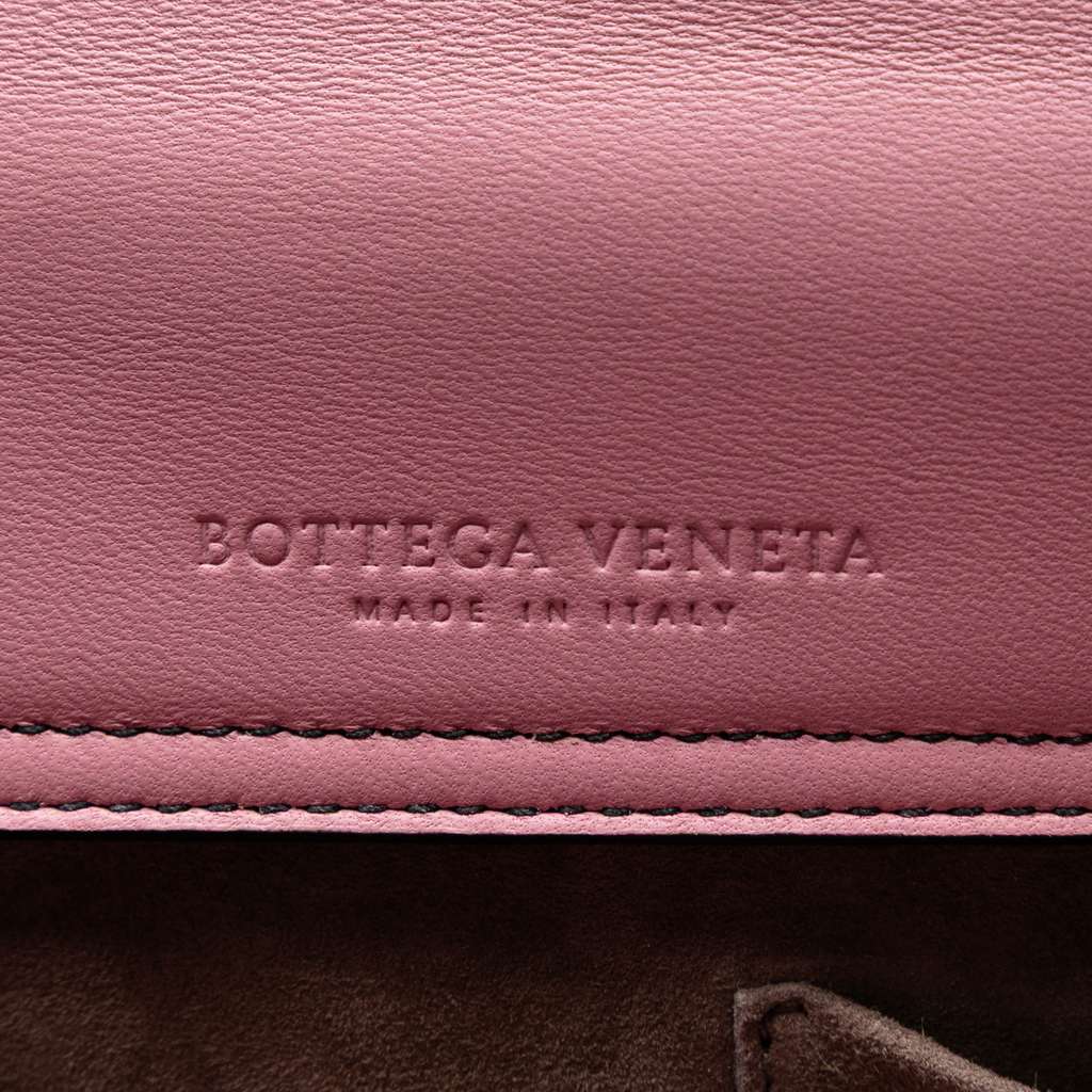 Bottega Veneta Nappa Intrecciato Chain Shoulder Bag Pink Leather Very good - Box View