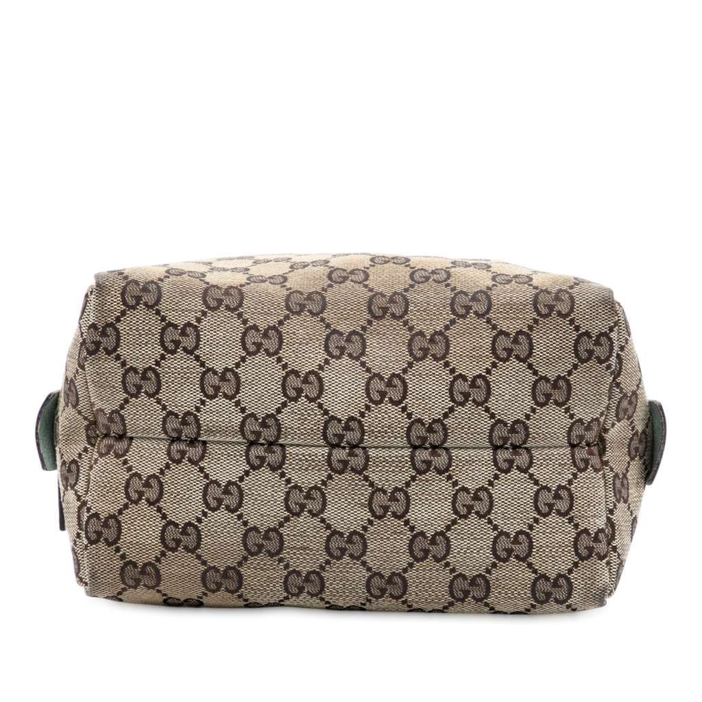 Gucci Mini GG Canvas Balthus Tofu Bag Brown Canvas Good - Inside View
