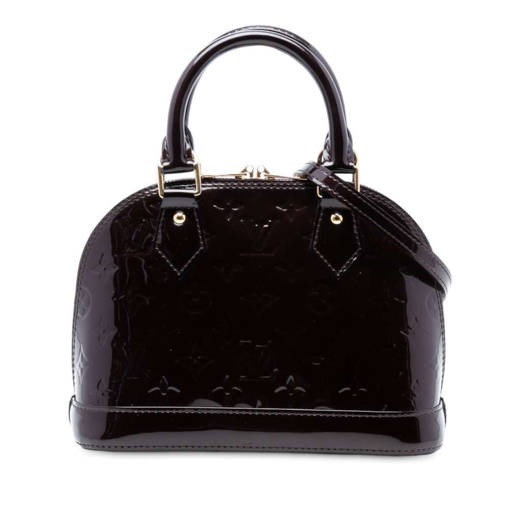 Louis Vuitton Monogram Vernis Alma BB Purple Leather Good - Front View