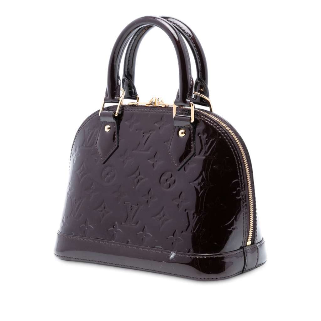 Louis Vuitton Monogram Vernis Alma BB Purple Leather Good - Back View