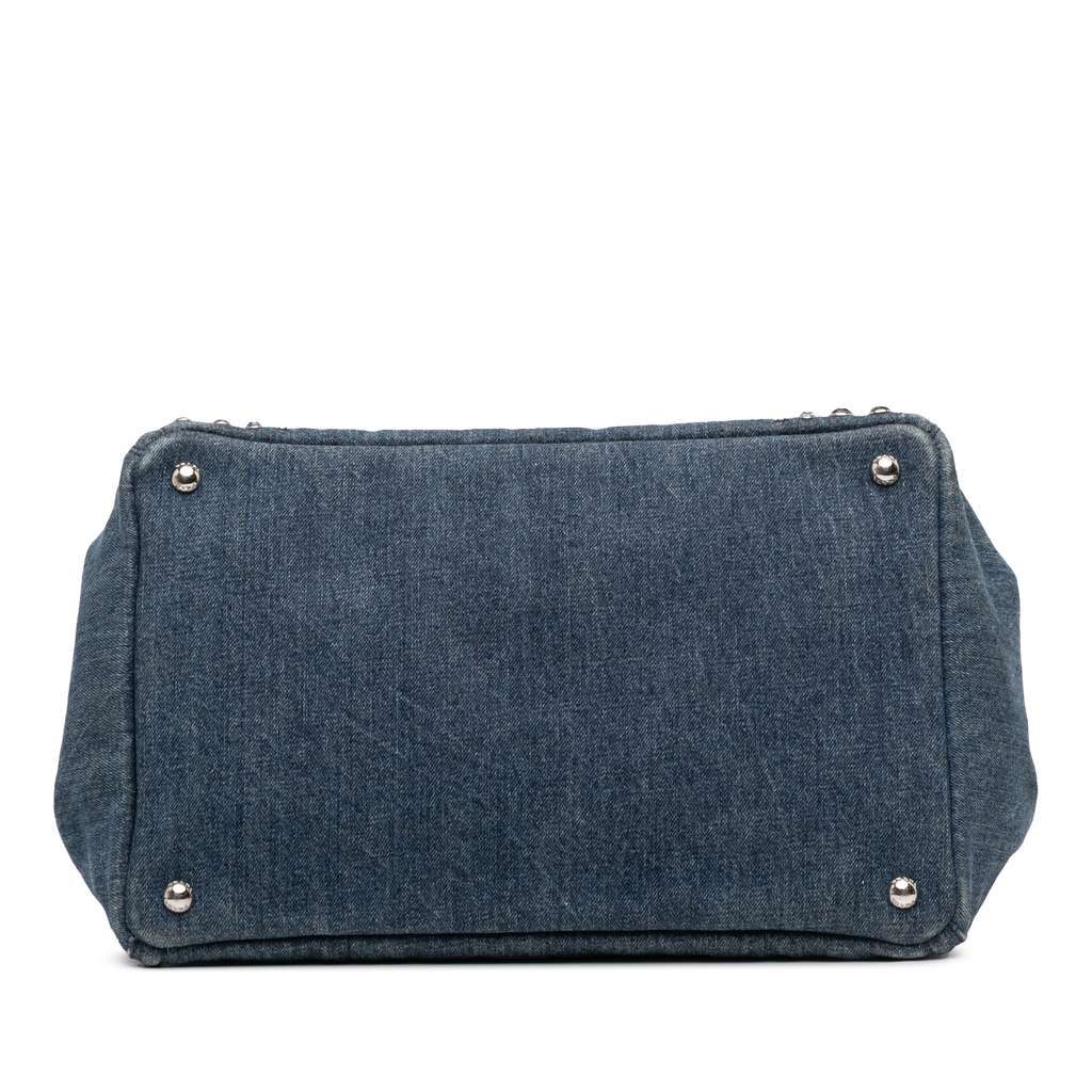 Prada Denim Canapa Bijoux Satchel Blue Denim Good condition - Inside View