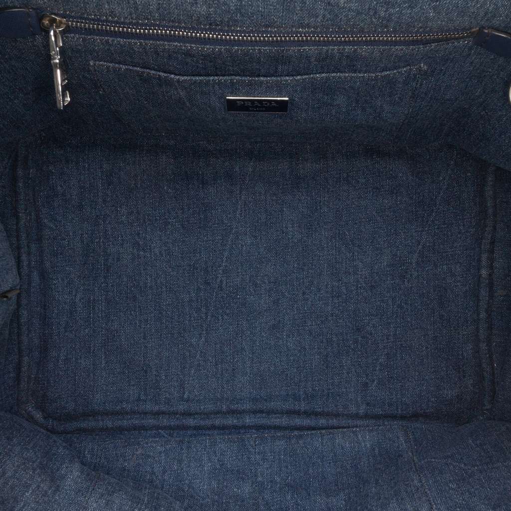Prada Denim Canapa Bijoux Satchel Blue Denim Good condition - Model View