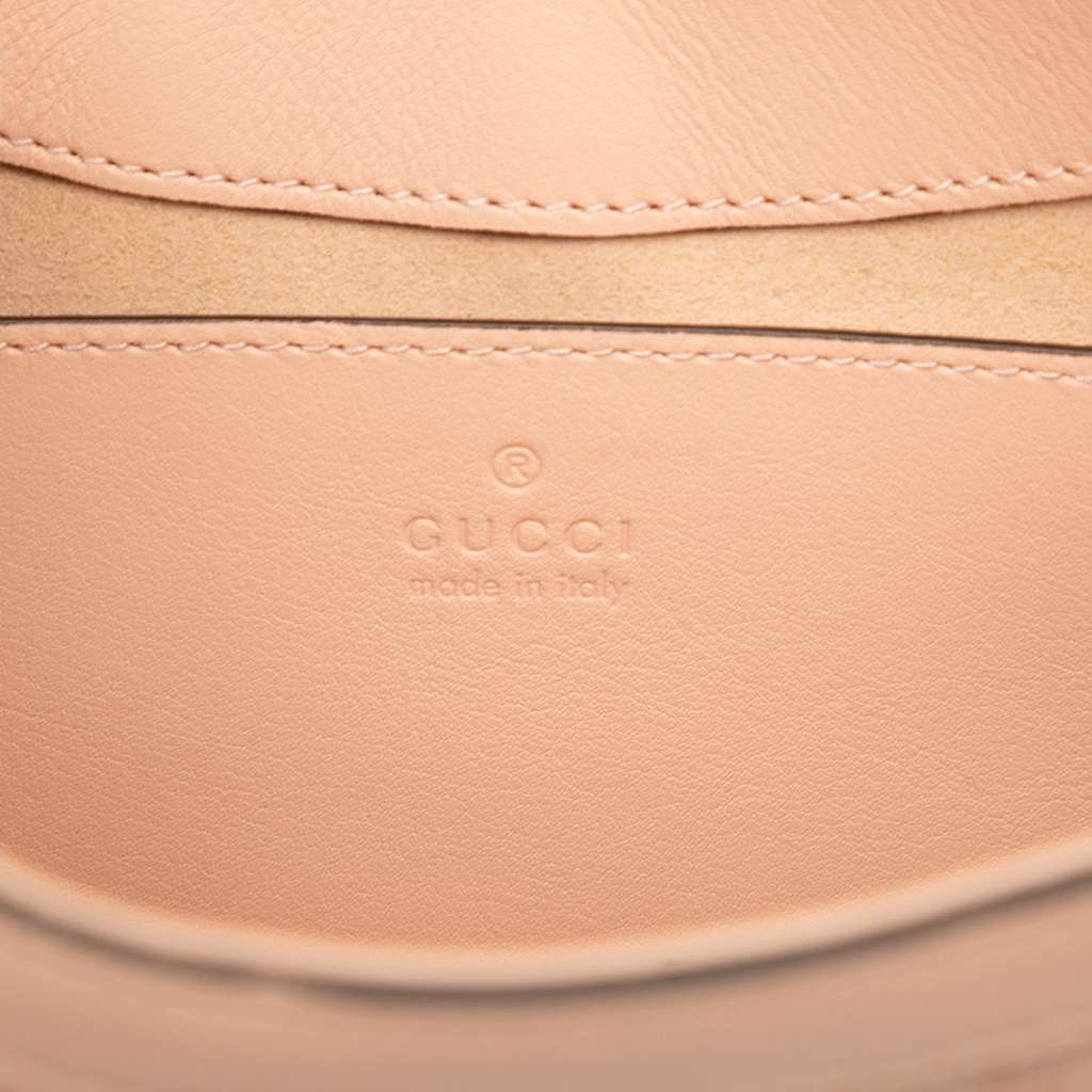 Gucci Small GG Supreme Padlock Shoulder Bag Pink Canvas Very good condition - Box View