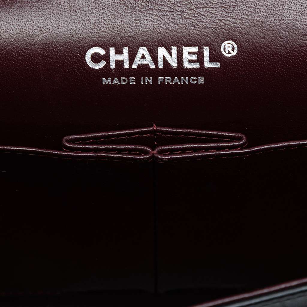 Chanel Medium Classic Lambskin Double Flap Black Leather Good - Box View
