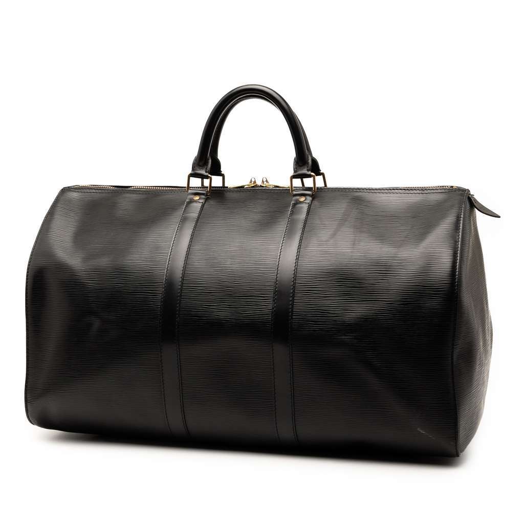 Louis Vuitton Epi Keepall 50 Black Leather Good condition - Back View
