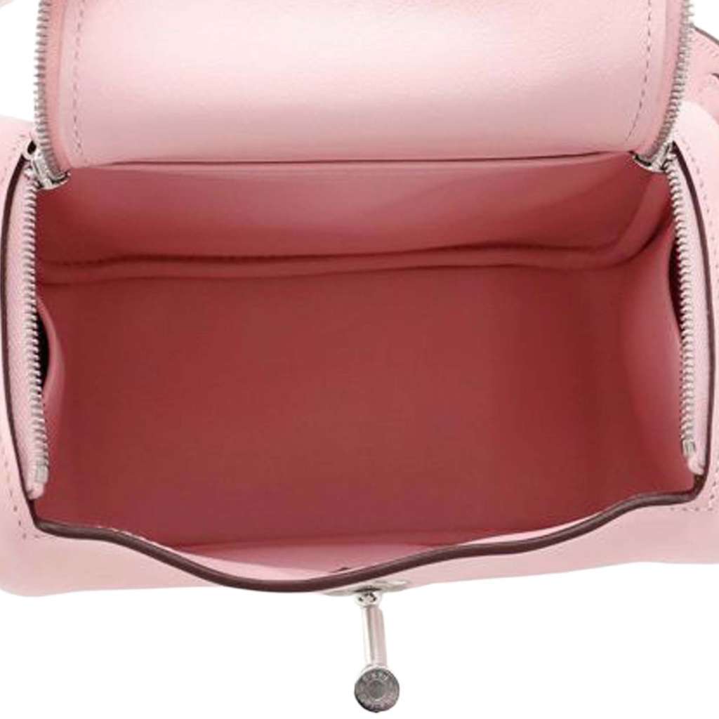Hermès Mini Swift Lindy 20 Pink Leather Good condition - Model View