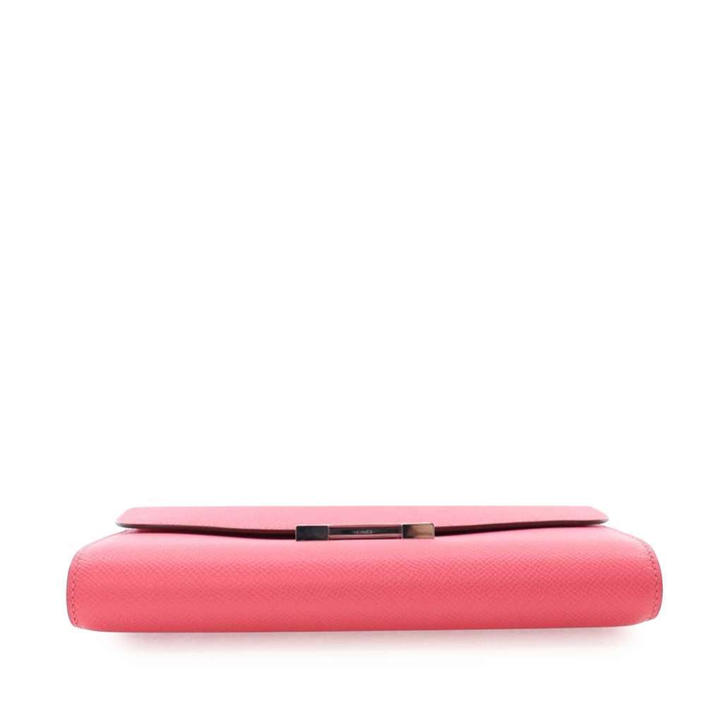Hermès Epsom Constance Long To Go Wallet Pink Leather Good condition - Inside View