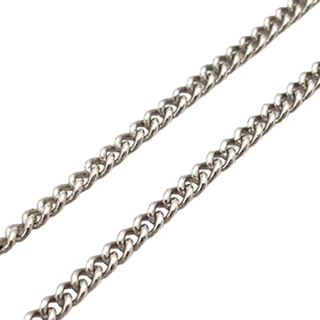 Chanel CC Silver Plated Rhinestones Pendant Necklace Silver Metal Good - Model View