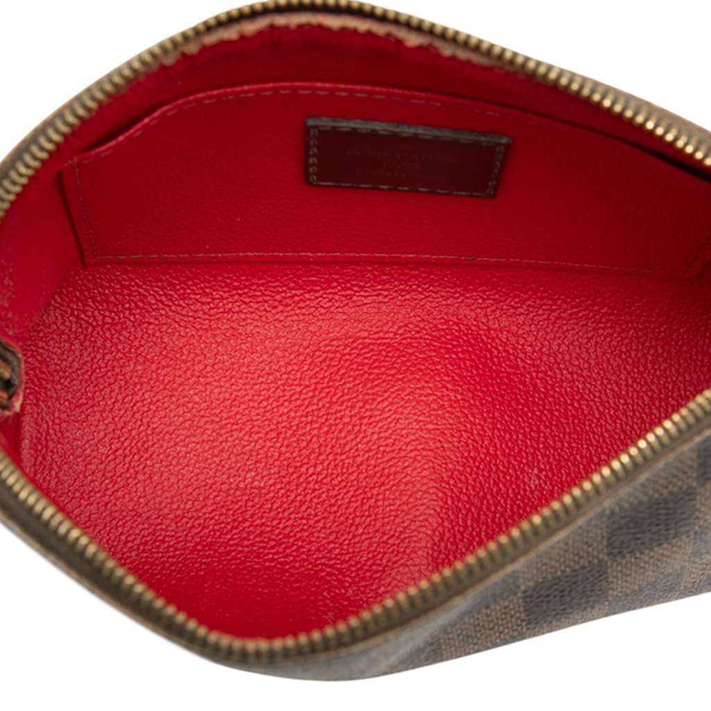 Louis Vuitton Damier Ebene Cosmetic Pouch PM Brown Good - Model View