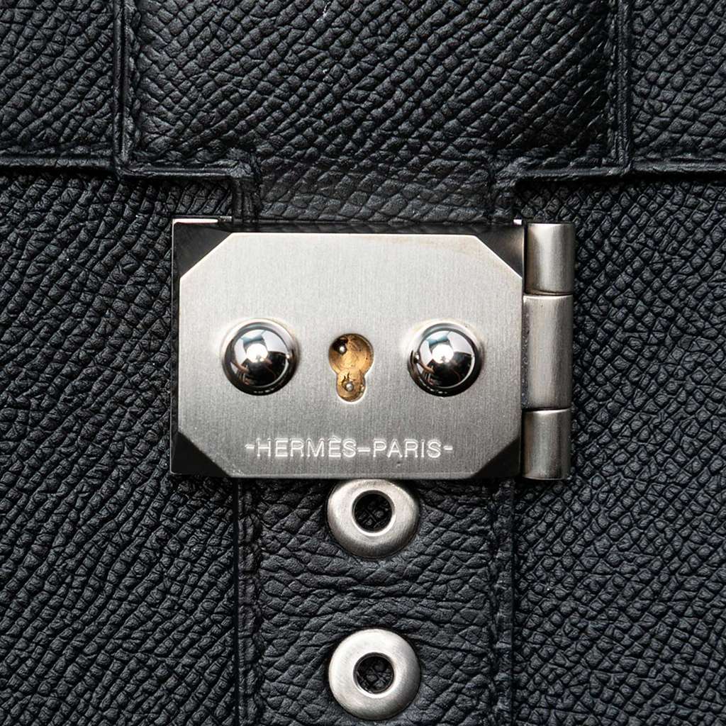 Hermès Epsom Sac A Depeches 38 Black Leather Good condition - Box View