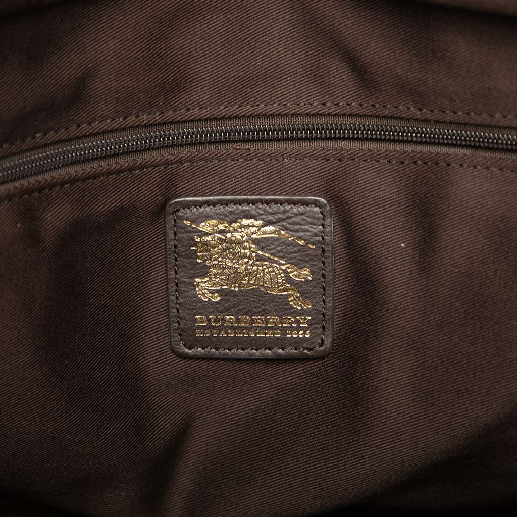 Burberry Tonal Check Canvas Tote Brown Canvas Good - Box View