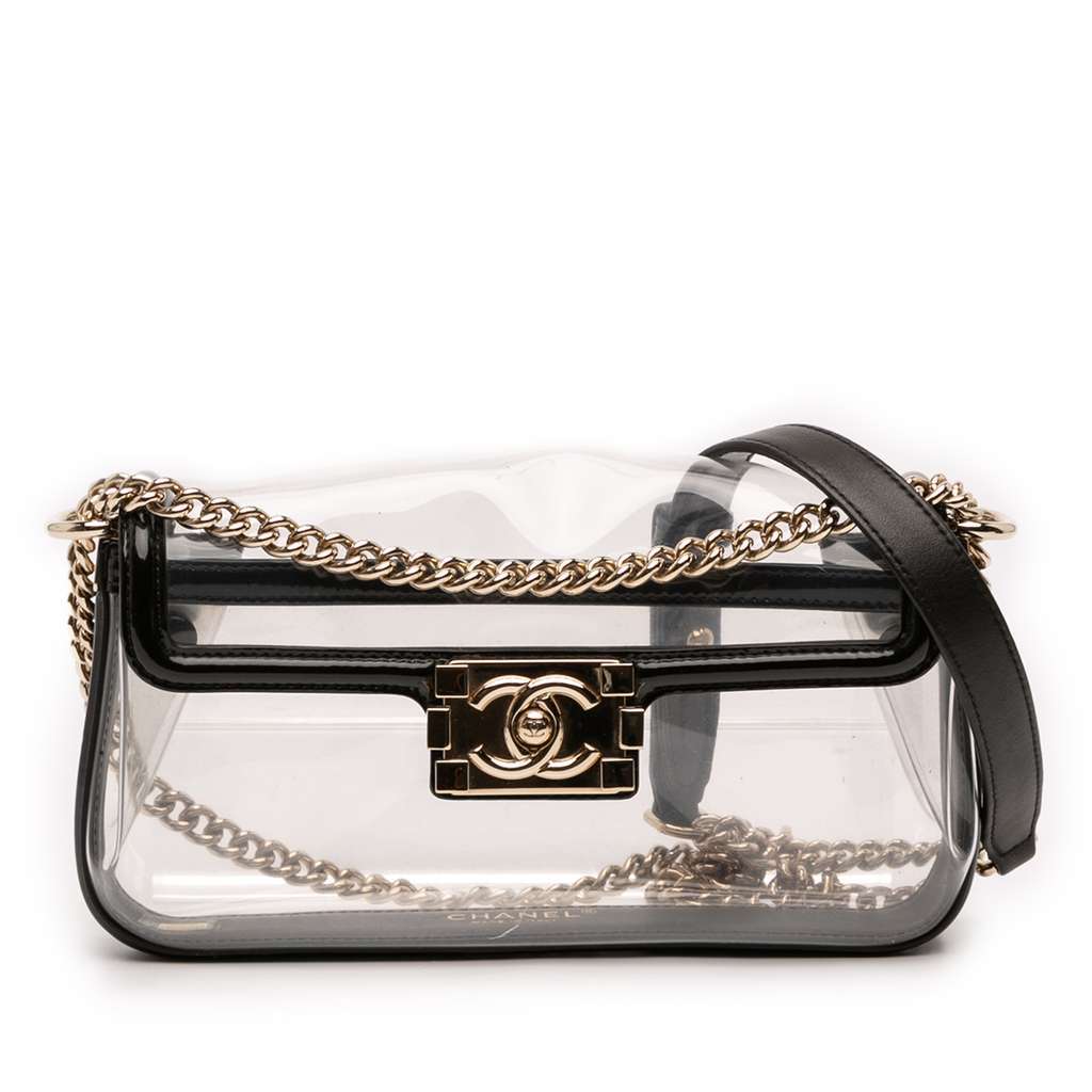 Chanel PVC and Calfskin Naked Boy Flap White Good condition - Front View