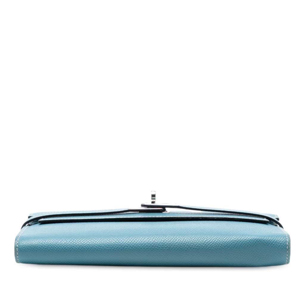 Hermès Epsom Kelly To Go Wallet Blue Leather Good condition - Inside View
