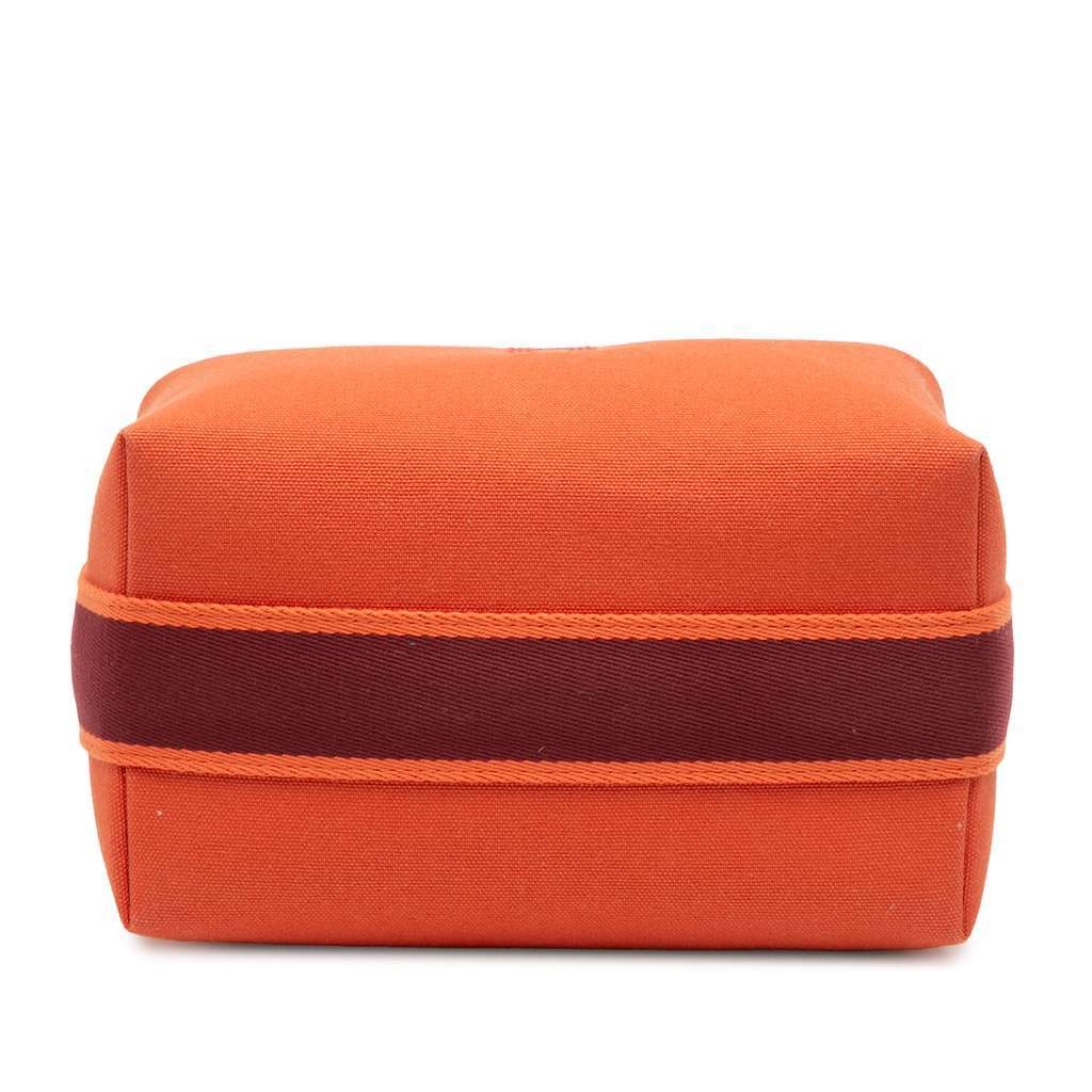 Hermès Small Toile Bride A Brac Case Orange Canvas Good condition - Inside View