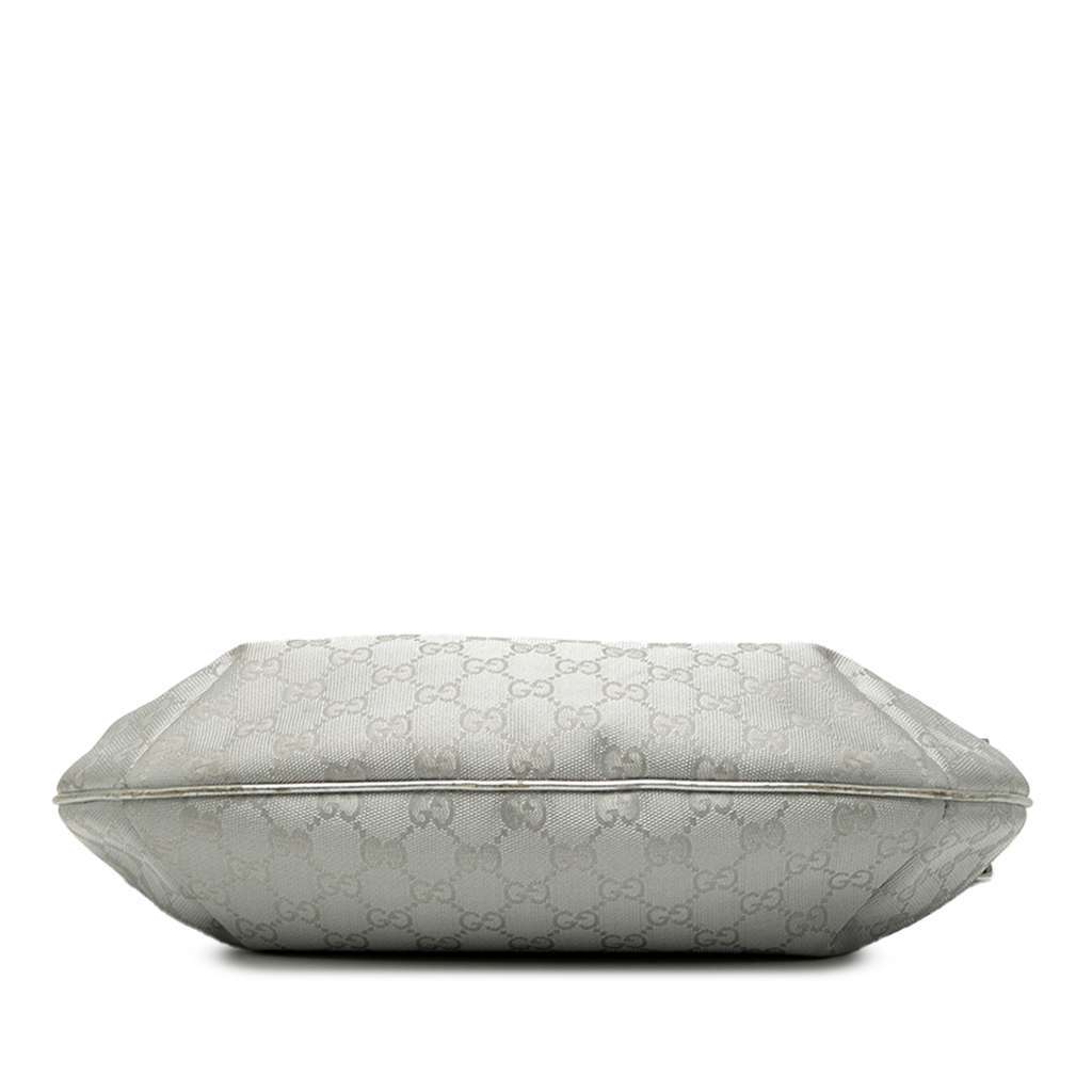 Gucci GG Imprime Web Crossbody Silver Canvas Very good - Inside View