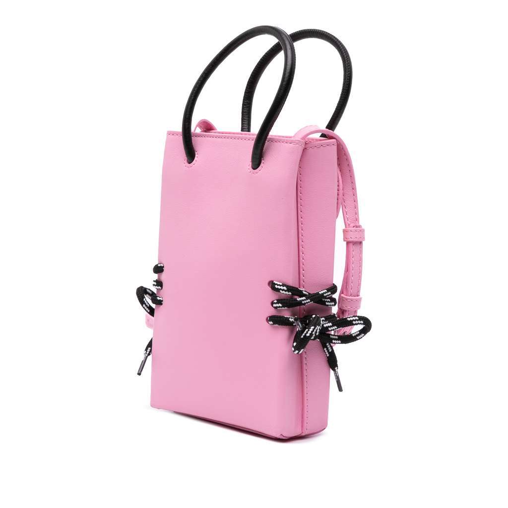 Balenciaga Mini Calfskin Hello Kitty Shopping Phone Holder Pink Leather Good condition - Back View