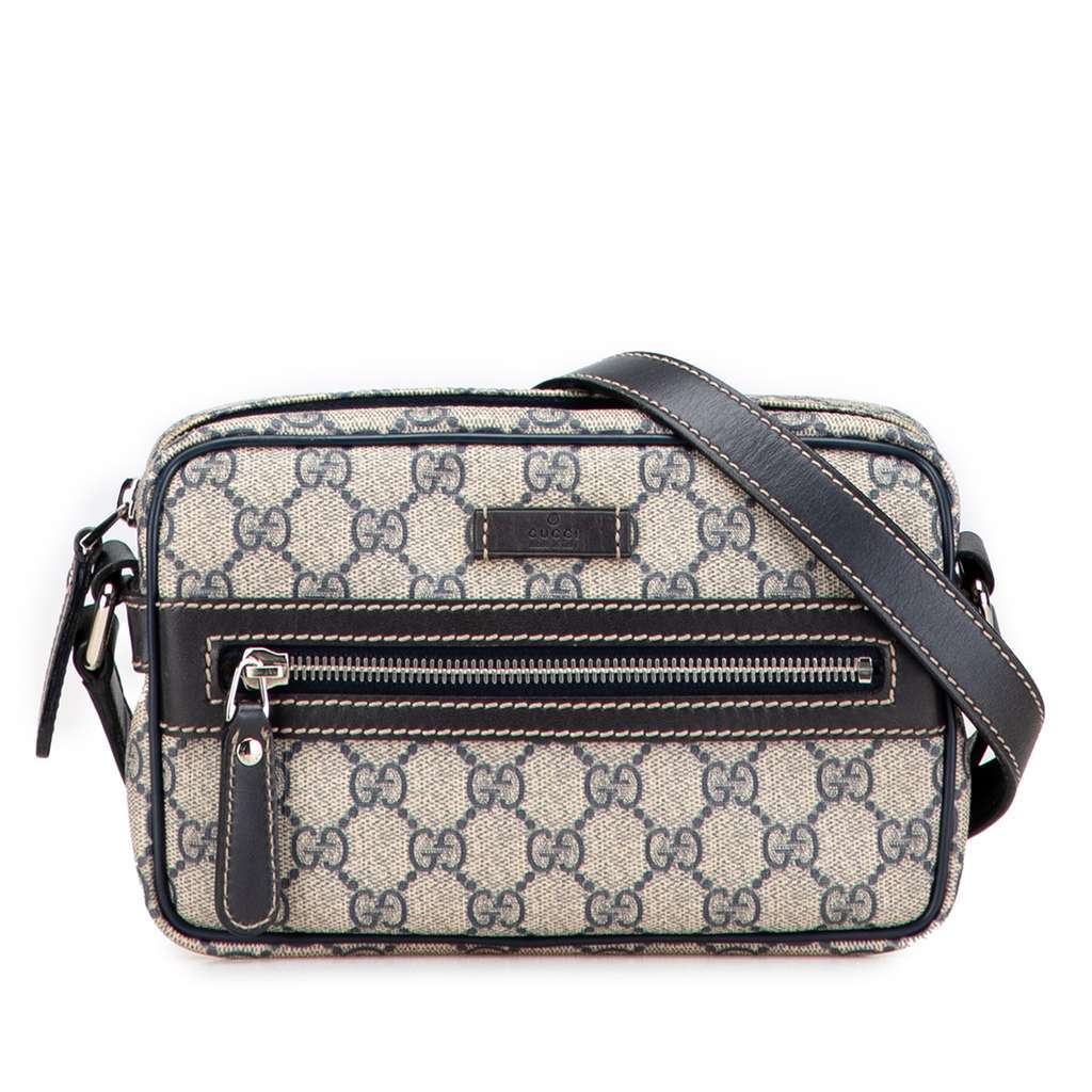 Gucci GG Supreme Crossbody Brown Canvas Good - Front View