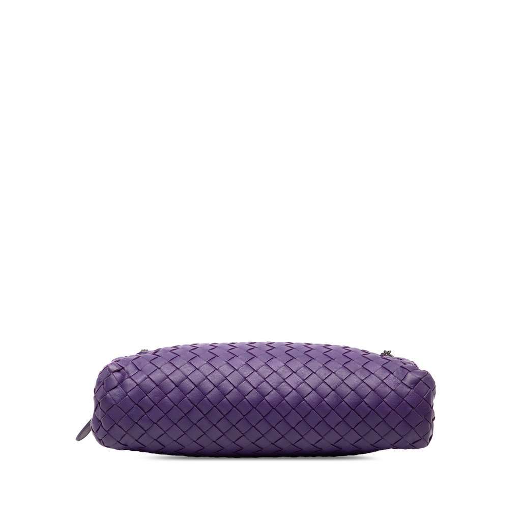Bottega Veneta Nappa Intrecciato Triple Zip Shoulder Bag Purple Leather Very good - Inside View