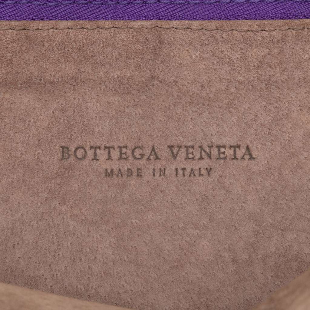 Bottega Veneta Nappa Intrecciato Triple Zip Shoulder Bag Purple Leather Very good - Box View