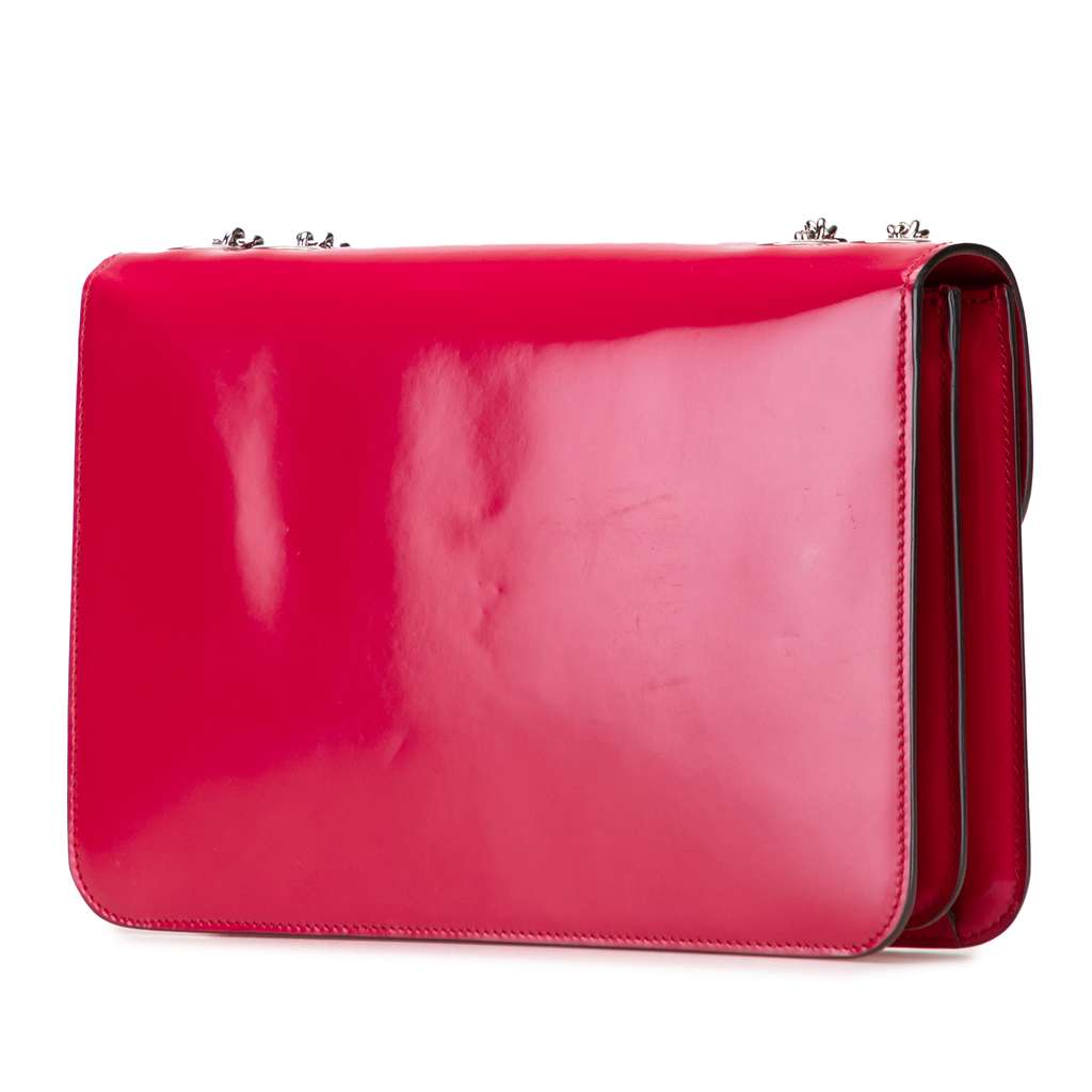 Gucci Medium Patent Dollar Interlocking G Crossbody Red Leather Very good - Back View
