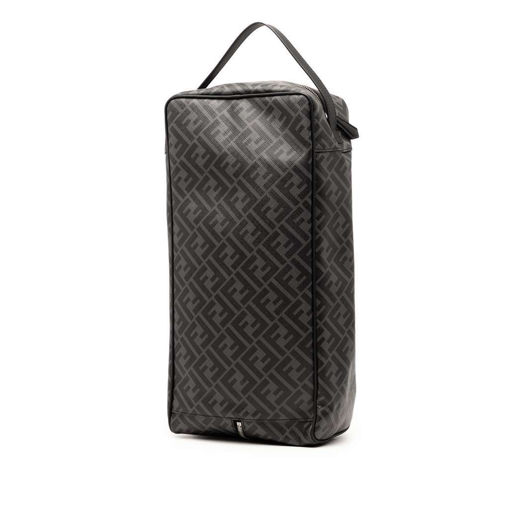 Fendi Zucca Coated Canvas Shoe Case Grey Canvas Very good - Back View