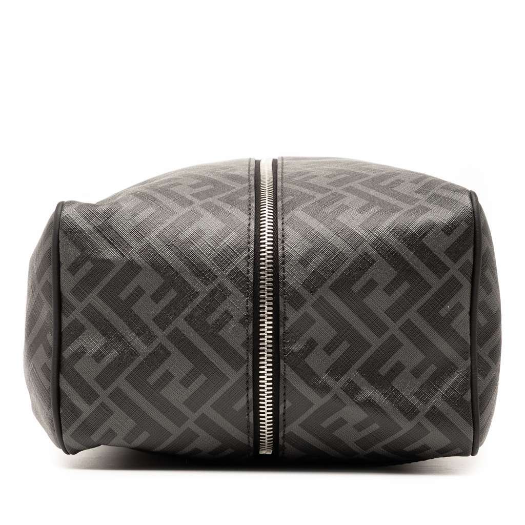 Fendi Zucca Coated Canvas Shoe Case Grey Canvas Very good - Inside View