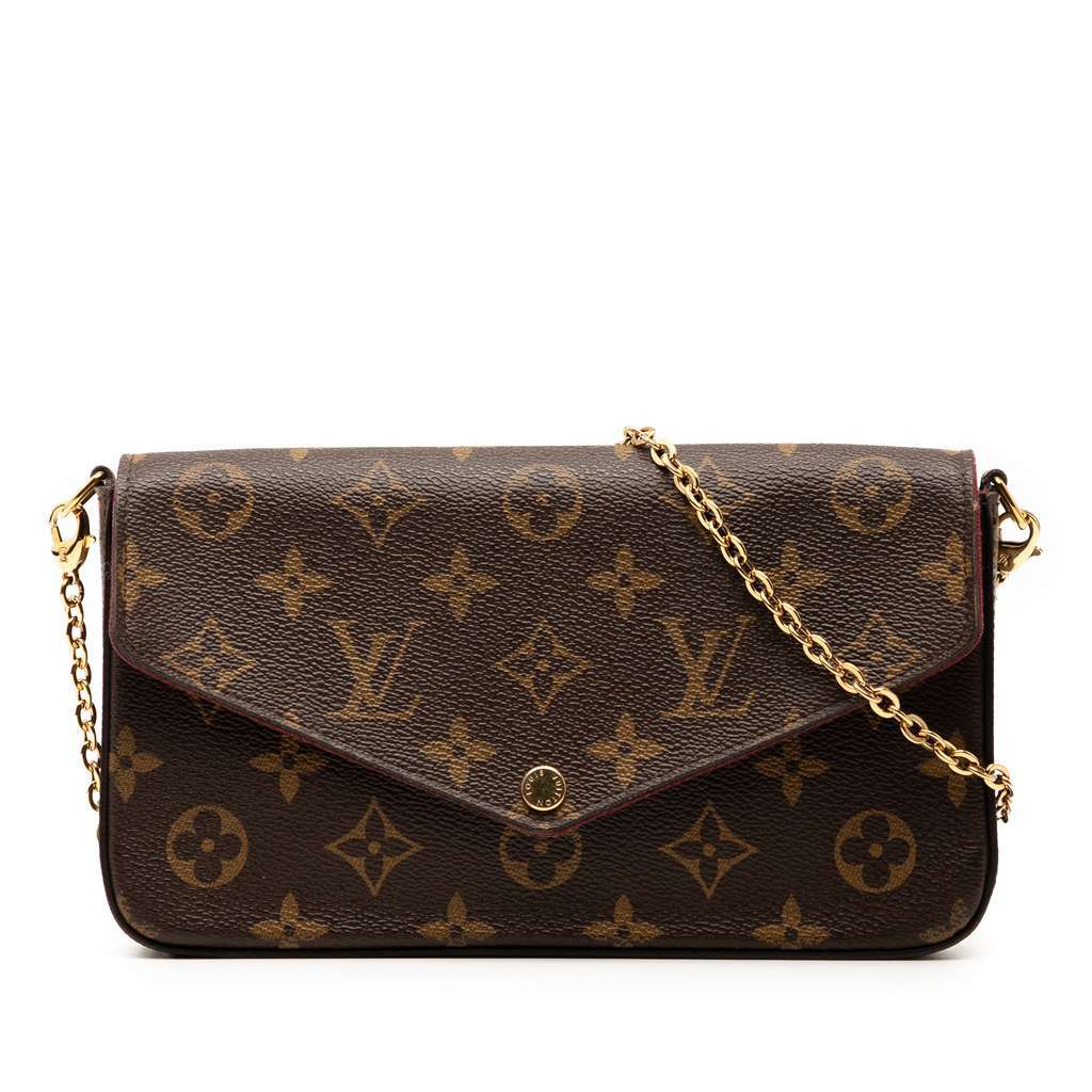 Louis Vuitton Monogram Pochette Felicie Brown Good condition - Front View