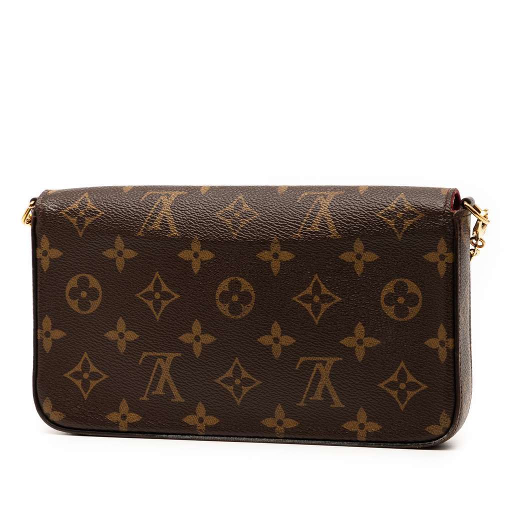Louis Vuitton Monogram Pochette Felicie Brown Good condition - Back View