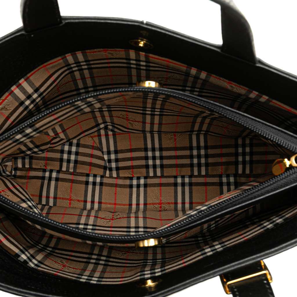 Burberry Leather Tote Black Leather Good condition - Model View