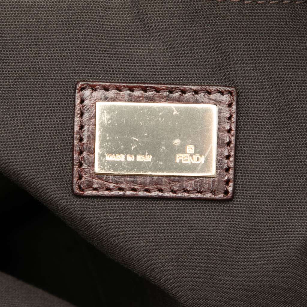 Fendi Zucchino Canvas Tote Brown Canvas Very good - Box View