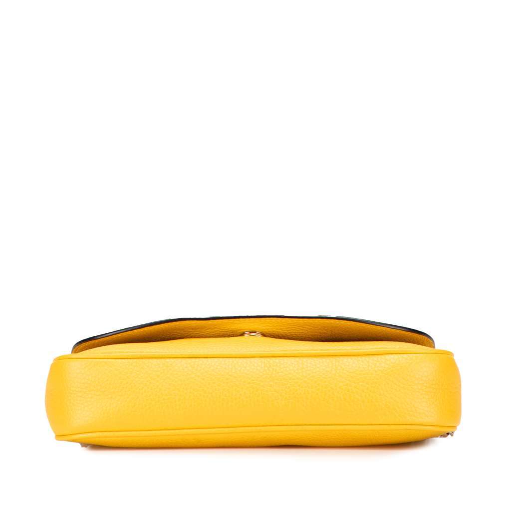 Gucci Medium Leather Soho Chain Flap Crossbody Yellow Leather Very good condition - Inside View