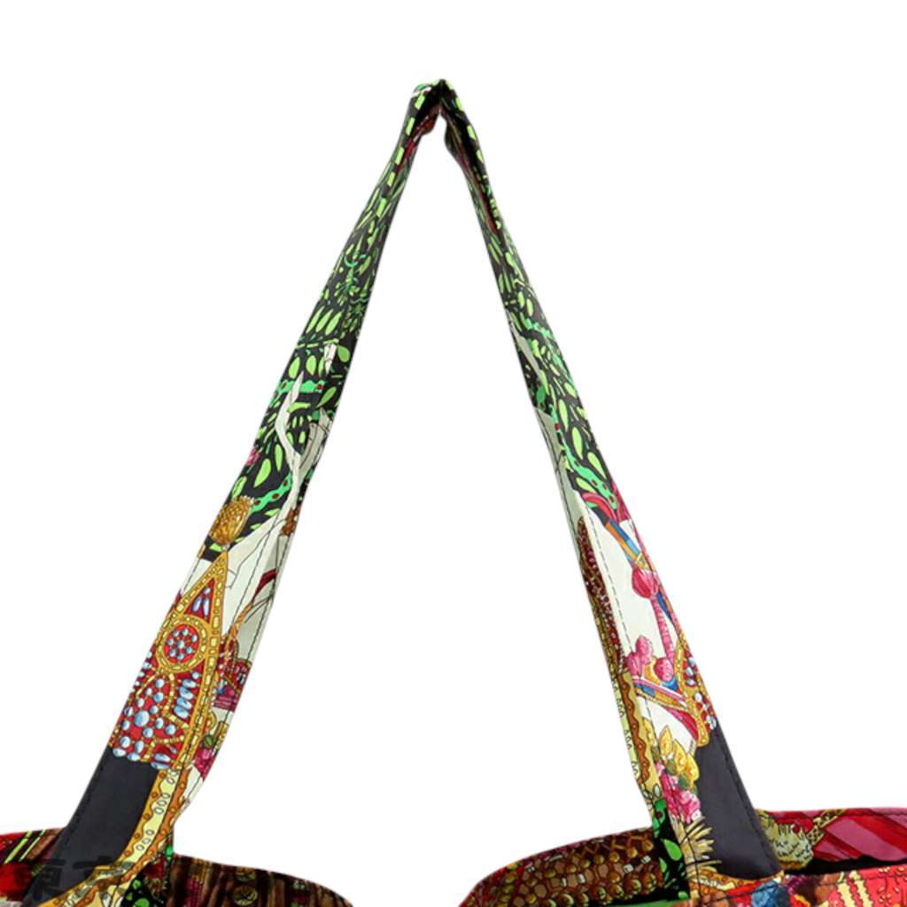 Hermès La Danse Du Cheval Marwari Silky Pop Tote Black Silk Good condition - Box View