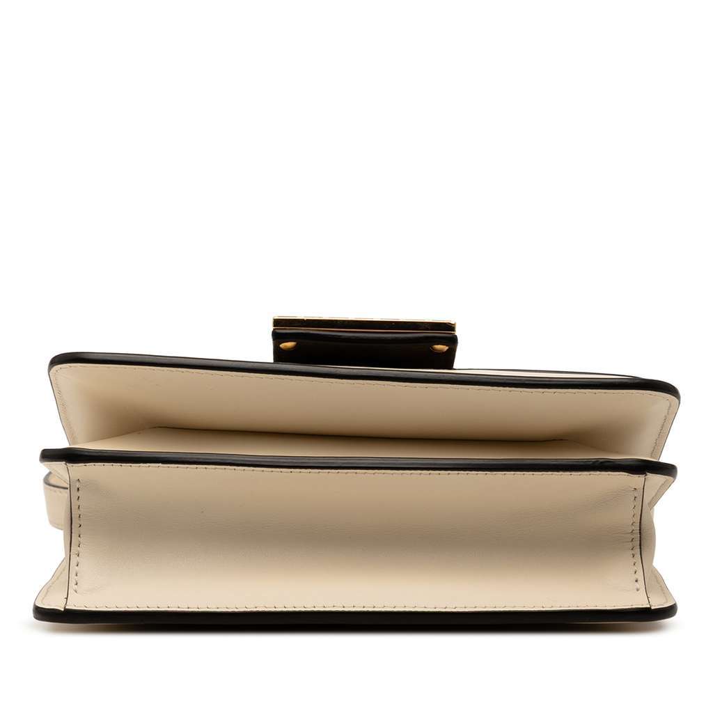 Fendi Leather Crystal Fab Crossbody Brown Leather Good condition - Inside View