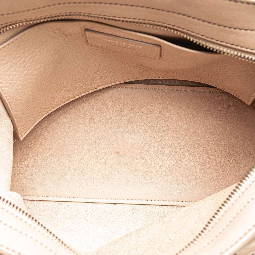 Saint Laurent Baby Leather Monogram Downtown Cabas Satchel Brown Leather Very good condition - Model View