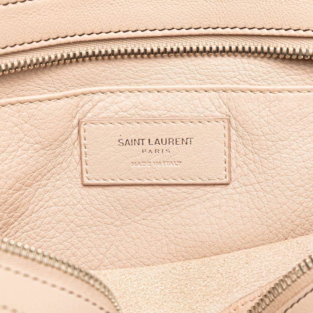 Saint Laurent Baby Leather Monogram Downtown Cabas Satchel Brown Leather Very good condition - Box View