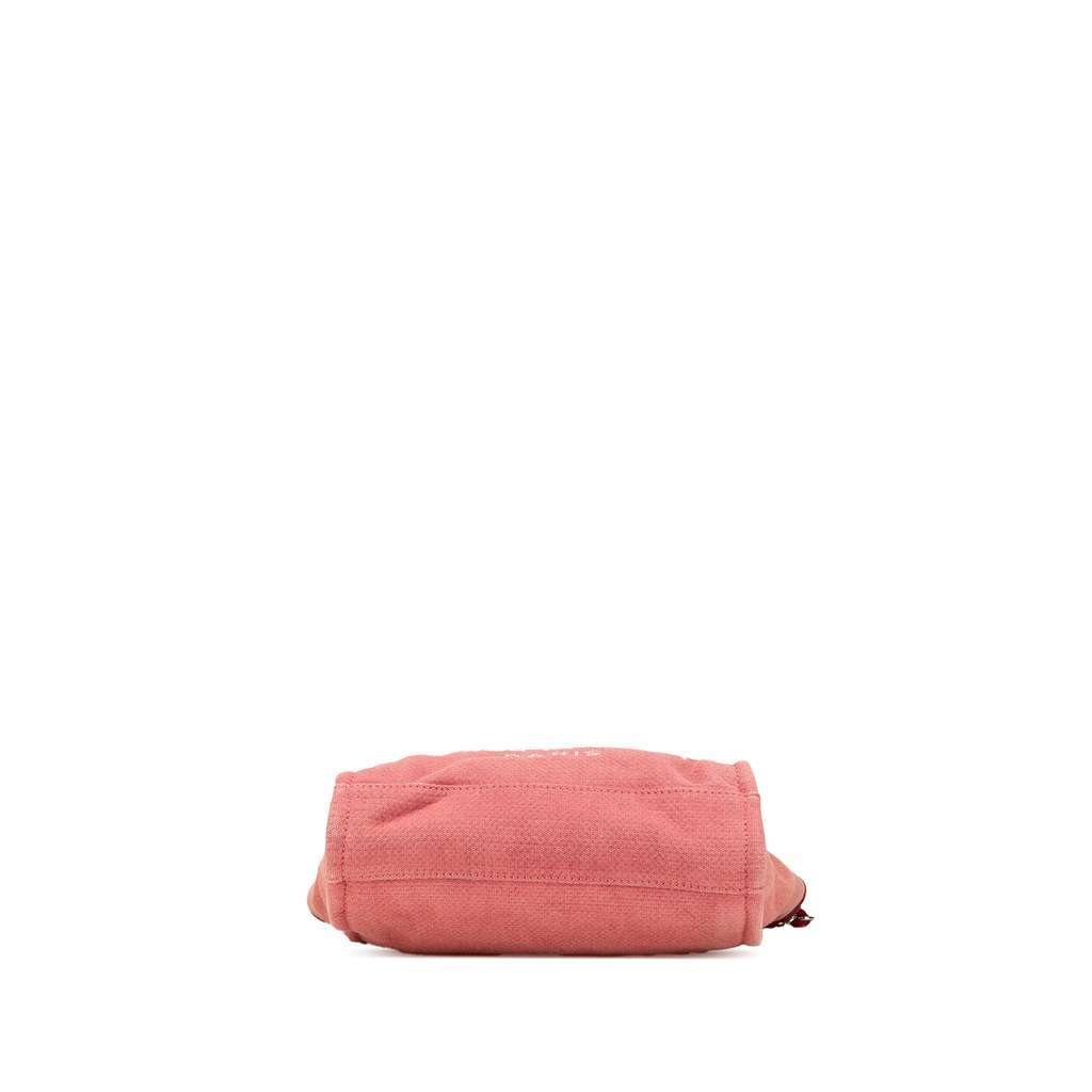 Chanel Mini Mixed Fibers Deauville Tote Red Canvas Very good - Inside View